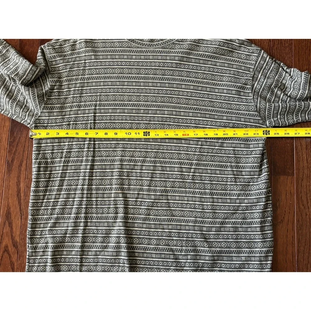 Vintage LL Bean Fair Isle Nordic Long Sleeve Shirt Made‎ USA Men XL Mock Neck